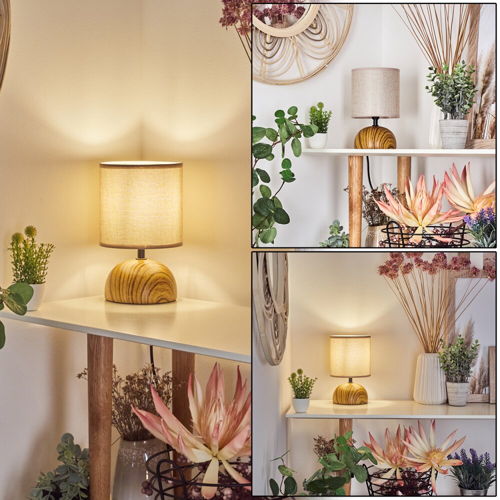 Passila Tischleuchte Holzoptik, 1-flammig main product photo