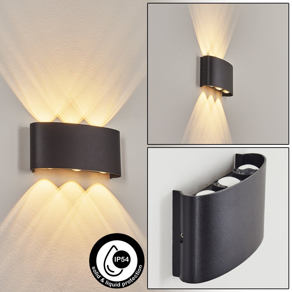 Glencoe Außenwandleuchte LED Schwarz, 6-flammig main product photo