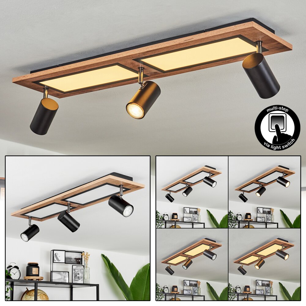 Sequeira Deckenleuchte Braun, Chrom, Schwarz, Weiß, 3-flammig main product photo