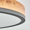 Salmi Deckenpanel LED Anthrazit, Braun, Holzoptik, 1-flammig