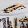 Pompu Deckenleuchte LED Holz hell, Schwarz, 1-flammig