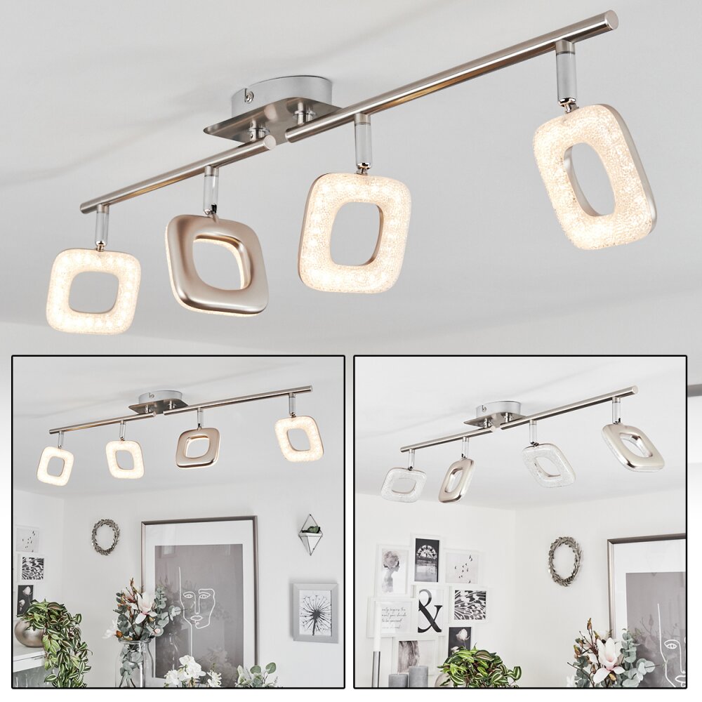 Villenauxe Deckenleuchte LED Chrom, Nickel-Matt, 4-flammig main product photo