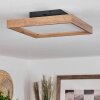 Longvic Deckenpanel LED Braun, Holzoptik, Schwarz, 1-flammig