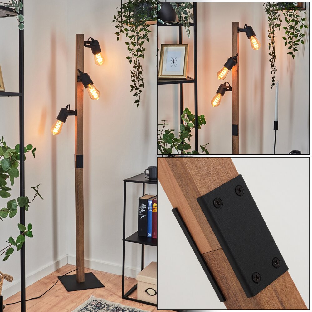 Kouk Stehleuchte Naturfarben, Schwarz, 3-flammig main product photo