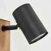 Javel Wandleuchte Naturfarben, Schwarz, 1-flammig