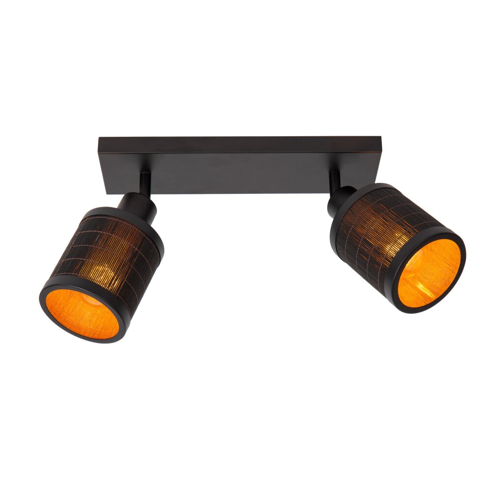 Lucide TAGALOG Deckenleuchte Schwarz, 2-flammig main product photo