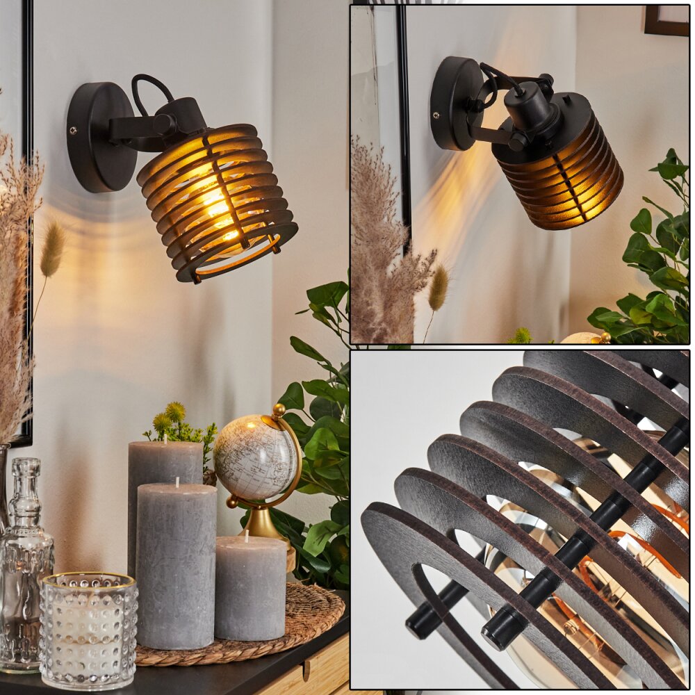 Boula Wandleuchte Schwarz, 1-flammig main product photo