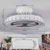 Burmeister Deckenventilator LED Weiß, 1-flammig, Fernbedienung