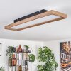 Longvic Deckenpanel LED Braun, Holzoptik, Schwarz, 1-flammig
