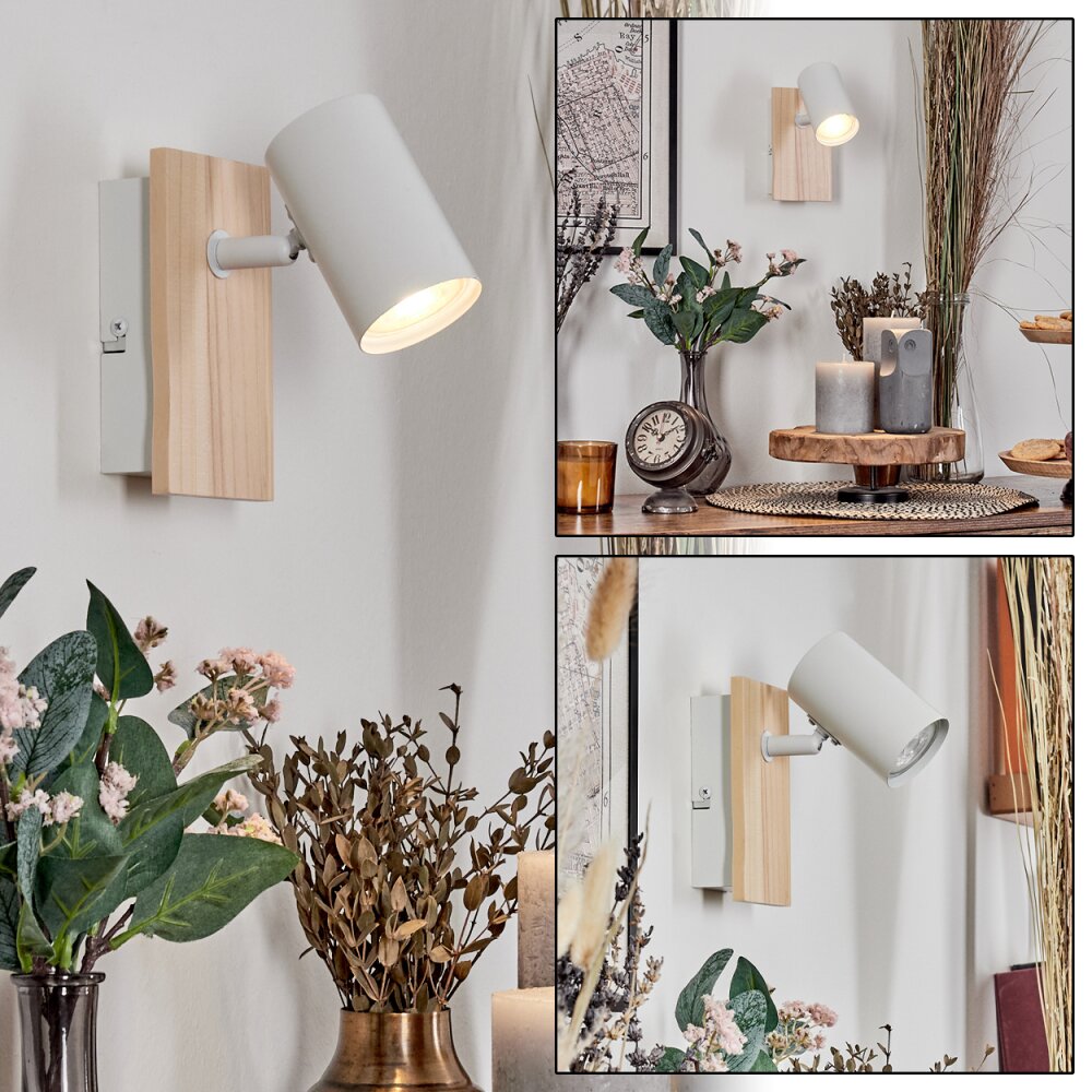 Gesteira Wandleuchte Naturfarben, Weiß, 1-flammig main product photo