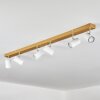 Gesteira Deckenleuchte Chrom, Holzoptik, 6-flammig