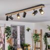 Gesteira Deckenleuchte Naturfarben, Schwarz, 6-flammig