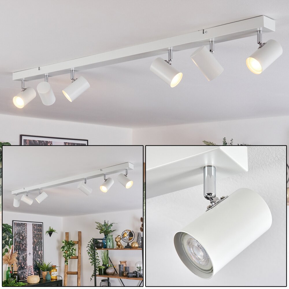 Gesteira Deckenleuchte Chrom, Weiß, 6-flammig main product photo