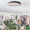 Hiral Deckenleuchte LED Naturfarben, Schwarz, 1-flammig