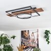Pompu Deckenleuchte LED Braun, Holzoptik, Schwarz, 1-flammig