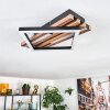 Ellekilde Deckenleuchte LED Braun, Holzoptik, Schwarz, 1-flammig