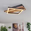 Ellekilde Deckenleuchte LED Braun, Holzoptik, Schwarz, 1-flammig