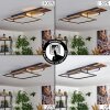 Pompu Deckenleuchte LED Braun, Holzoptik, Schwarz, 1-flammig