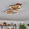 Cascada Deckenleuchte LED Braun, Holzoptik, Schwarz, 1-flammig