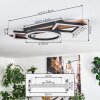 Cascada Deckenleuchte LED Braun, Holzoptik, Schwarz, 1-flammig