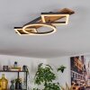 Cascada Deckenleuchte LED Braun, Holzoptik, Schwarz, 1-flammig