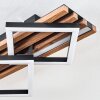 Ellekilde Deckenleuchte LED Braun, Holzoptik, Schwarz, 2-flammig