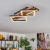 Ellekilde Deckenleuchte LED Braun, Holzoptik, Schwarz, 2-flammig