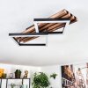 Ellekilde Deckenleuchte LED Braun, Holzoptik, Schwarz, 1-flammig