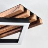 Ellekilde Deckenleuchte LED Braun, Holzoptik, Schwarz, 1-flammig