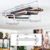 Ellekilde Deckenleuchte LED Braun, Holzoptik, Schwarz, 2-flammig