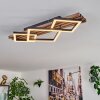 Ellekilde Deckenleuchte LED Braun, Holzoptik, Schwarz, 1-flammig