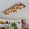 Ellekilde Deckenleuchte LED Braun, Holzoptik, Schwarz, 2-flammig