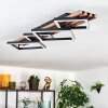 Ellekilde Deckenleuchte LED Braun, Holzoptik, Schwarz, 1-flammig