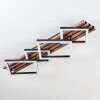 Ellekilde Deckenleuchte LED Braun, Holzoptik, Schwarz, 1-flammig