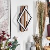 Ellekilde Wandleuchte LED Braun, Holzoptik, Schwarz, 1-flammig