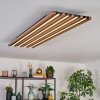 Tandragee Deckenleuchte LED Holzoptik, Schwarz, 1-flammig, Fernbedienung