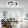 Leuchten Direkt LOKI Deckenleuchte LED Schwarz, 3-flammig