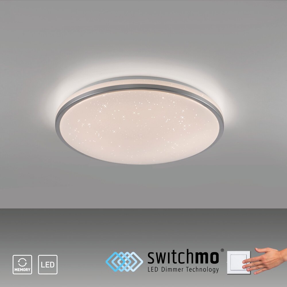 Leuchten Direkt KYLE Deckenleuchte LED Silber, 1-flammig