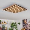 Tandragee Deckenpanel LED Holzoptik, Schwarz, 1-flammig