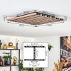 Tandragee Deckenpanel LED Holzoptik, Schwarz, 1-flammig