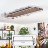 Tandragee Deckenpanel LED Holzoptik, Schwarz, 1-flammig