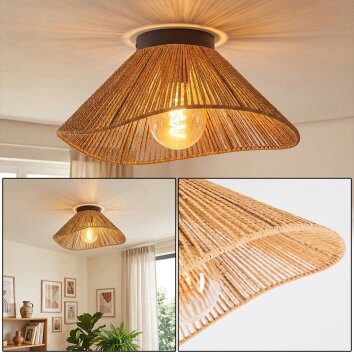 Tonik Deckenleuchte Schwarz, 1-flammig