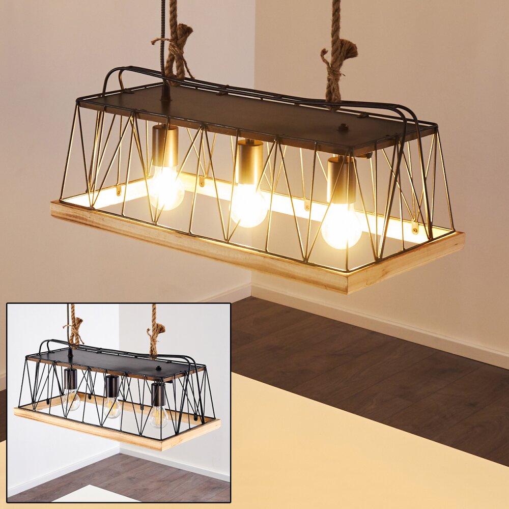 Logum Pendelleuchte Braun, Schwarz, 3-flammig main product photo