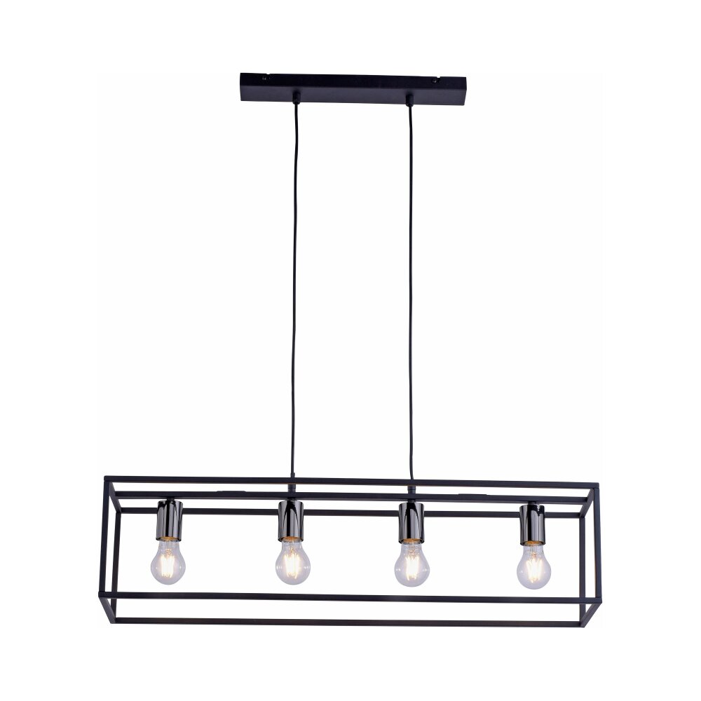 Leuchten Direkt FABIO Pendelleuchte Schwarz, 4-flammig main product photo