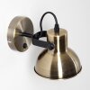 Fresno Wandleuchte Schwarz-Gold, 1-flammig