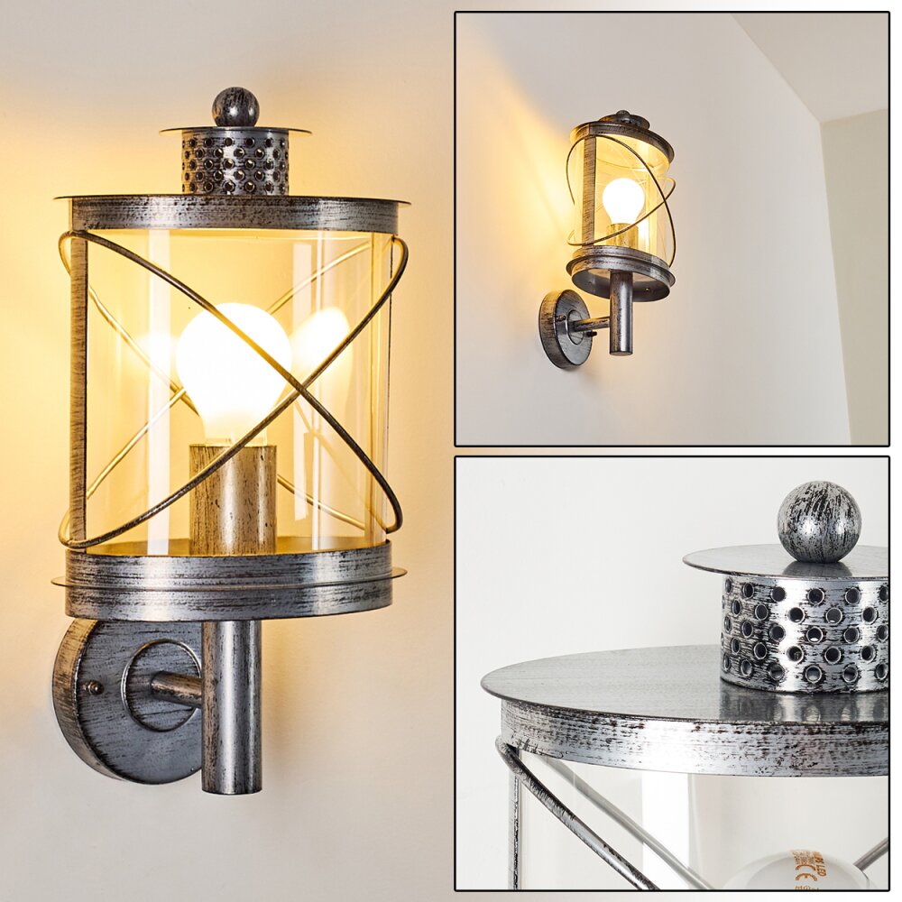 Chamesol Außenwandleuchte Braun, Silber, 1-flammig main product photo