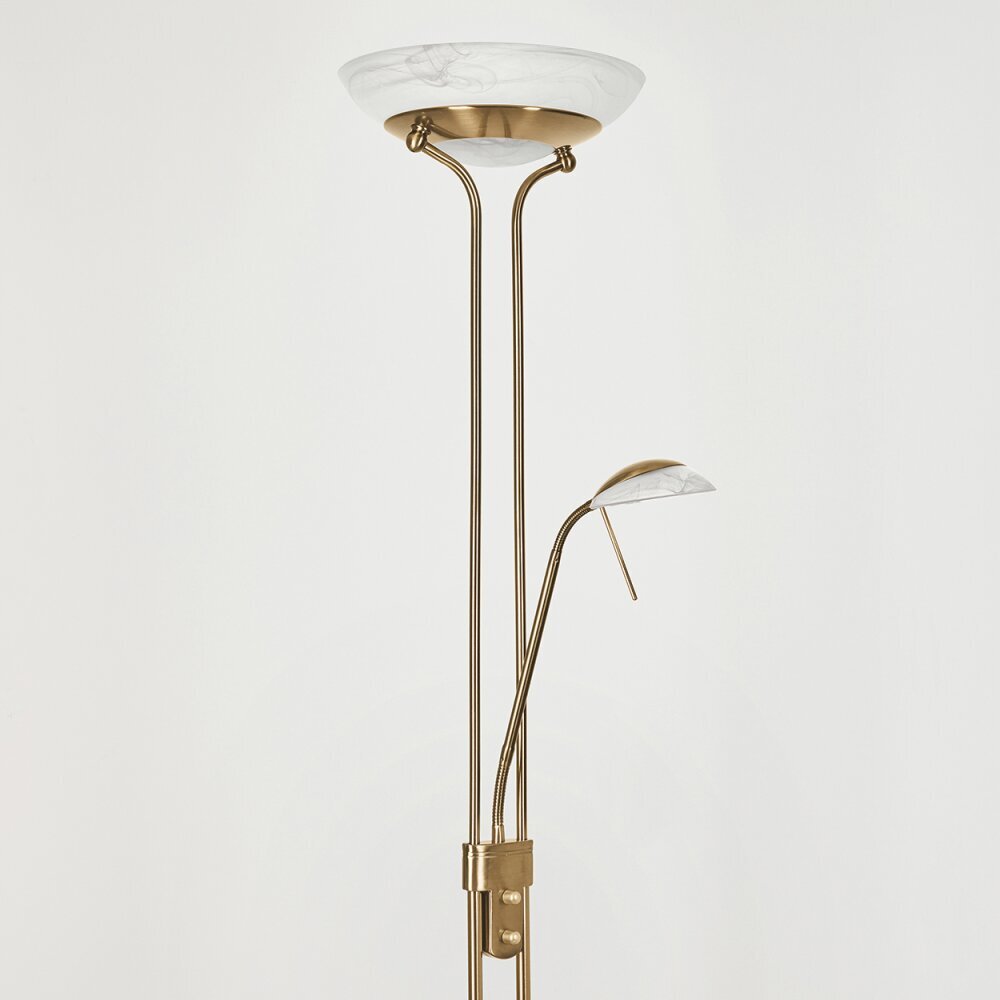 2-flammige Stehlampe in Weiß