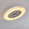 Piacenza Deckenventilator LED Chrom, Weiß, 1-flammig, Fernbedienung