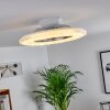 Piacenza Deckenventilator LED Chrom, Weiß, 1-flammig, Fernbedienung