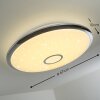 Alar Deckenleuchte LED Chrom, Weiß, 1-flammig, Fernbedienung